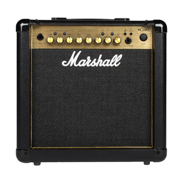 Amplificador-combo-para-guitarra-Marshall-MG15GFX-15W-con-efectos-digitales,-reverb-y-ecualizador-de-3-bandas-Negro