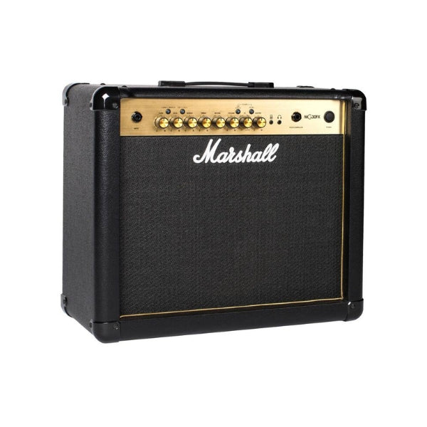 Amplificador-combo-para-guitarra-Marshall-MG30GFX-30W-1x10”-con-efectos-digitales-y-ecualizador-de-3-bandas-Negro