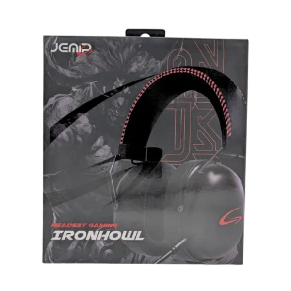 Audífono - Gaming - Jemip - Ironhoul - Over-ear - 50 mm - Micrófono Integrado - 3,5 mm - Cableado - Negro - JPGIRONHOWLC033