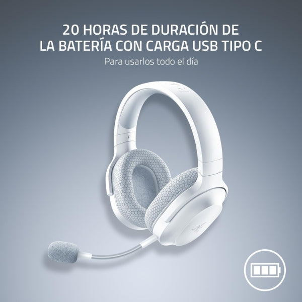 Audífono - Gaming - Razer - Barracuda - X - Inalámbrico - 2.4GHz - Bluetooth - 5.2 - Microfono - HyperClear - 7.1-