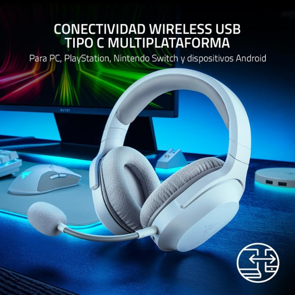 Audífono - Gaming - Razer - Barracuda - X - Inalámbrico - 2.4GHz - Bluetooth - 5.2 - Microfono - HyperClear - 7.1-