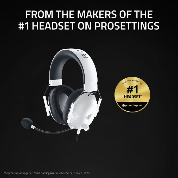 Audífono - Gaming - Razer - BlackShark - V2 - X - 3.5mm - Multiplataforma - 7.1 - Surround - Microfono - HyperClear - Blanco - RZ04-03240700-R3U1-