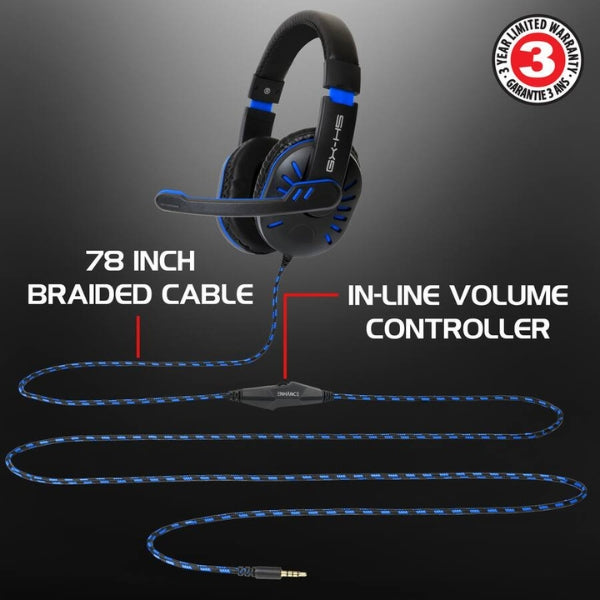 Audífonos-Accessory-Power-ENHANCE-Infiltrate-GX-H5-Cableados-con-Micrófono-Giratorio-Blue