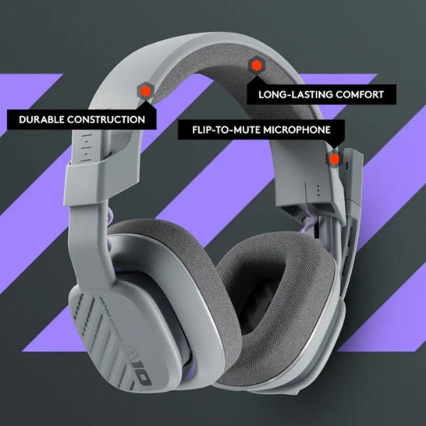 Audífonos-Gamer-Cableados-Astro-Gaming-A10-Gen-2-para-PC-3.5mm-Drivers-32mm-Neodymium-Micrófono-Flip-to-Mute-939-002069-Gris