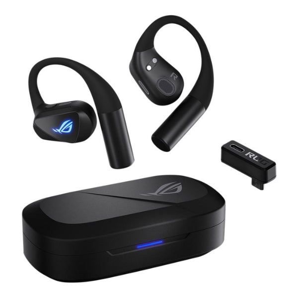 Audífonos-Gamer-Inalámbricos-ASUS-ROG-Cetra-Open-True-Wireless-2.4GHz-Bluetooth-6.0-Drivers-14.2mm-AI-Noise-Cancelation-O701CETRAOWBLK-Negro