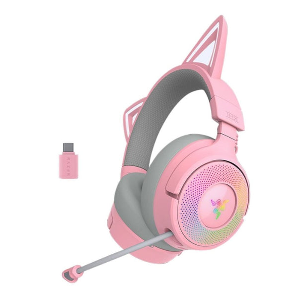 Audífonos Gaming Razer Kraken Kitty V3 Pro RGB Inalámbricos - Quartz