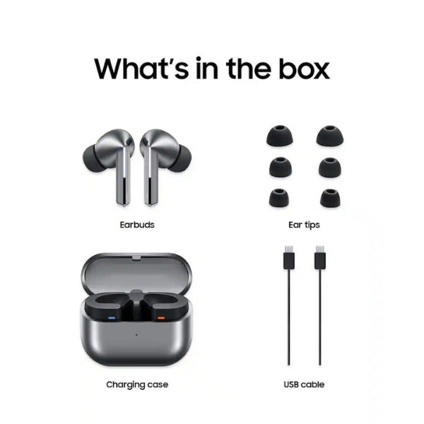 Audífonos-Samsung-Galaxy-Buds3-Pro-True-Wireless-Bluetooth-con-Cancelación-Activa-de-Ruido-Plateado