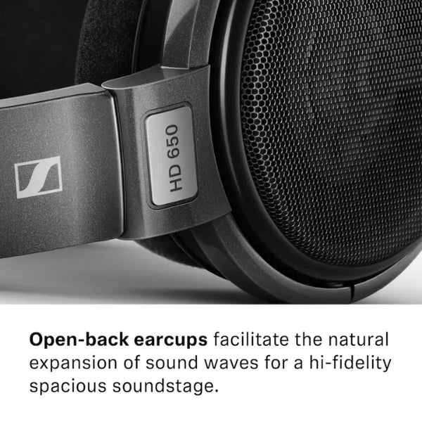 Audífonos-Sennheiser-HD-650-Hi-Res-Audiophile-Open-Back-Headphone-Quality-Transducer-and-Diaphragm-Gray