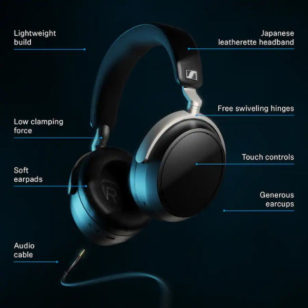 Audífonos-Sennheiser-HDB-630-Around-the-ear-Bluetooth-Wireless-Headphones-Black