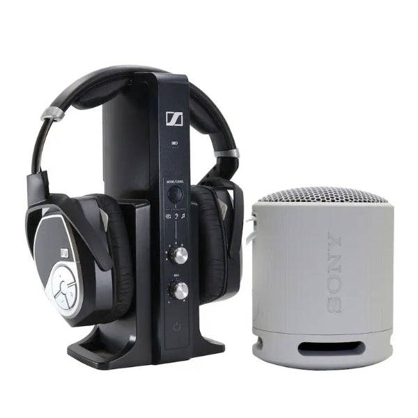 Audífonos-Sennheiser-RS-195-Sistema-de-Audífonos-Inalámbricos-Digitales-con-Parlante-Sony-XB100-Negro
