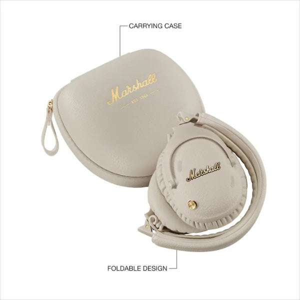 Audífonos-inalámbricos-Marshall-Monitor-III-A,N,C,-Bluetooth-con-cancelación-activa-de-ruido-y-micrófono-Crema