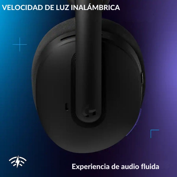 Auriculares - Logitech G - G325 LIGHTSPEED - Wireless Gaming Headset - Omni-Directional Mic - 32mm Drivers - RF 2.4GHz/Bluetooth 5.2 - 24h Battery - 981-001522 - Negro