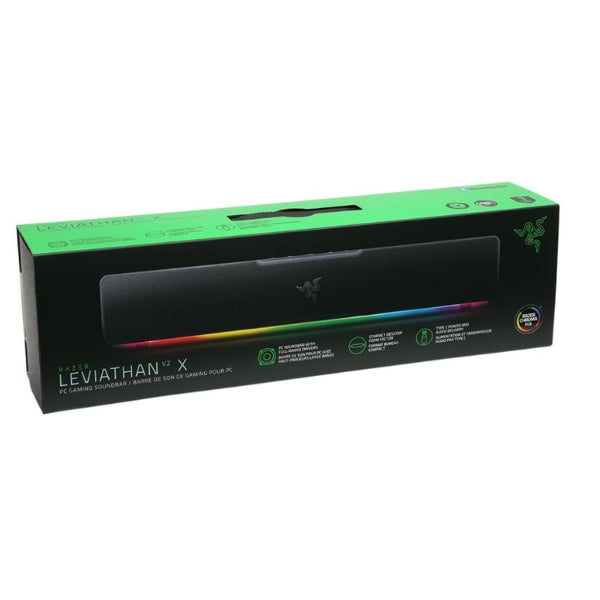 Barra de Sonido Gaming Razer Leviathan V2 X 2.0 Bluetooth USB-C RGB - Negro - RZ05-04280100-R