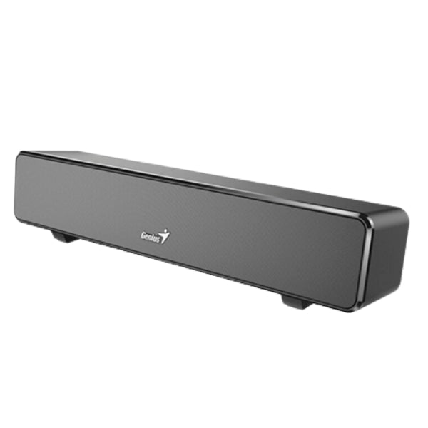 Barra de Sonido - Genius - Mini Soundbar 100 - 6W - 2.0 - USB + 3.5mm - Control de Volumen - Negro - 31730024400