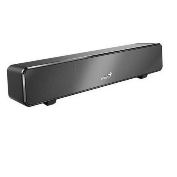 Barra de Sonido - Genius - Mini Soundbar 100 - 6W - 2.0 - USB + 3.5mm - Control de Volumen - Negro - 31730024400