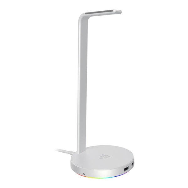 Base para audífonos Razer Base Station V2 Chroma Mercury Edition con hub USB 3.1 y sonido envolvente 7.1 - RC21-01510300-R