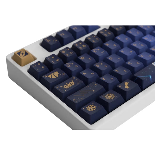 Bundle - HYTE - Stargazers - Keycaps - y - Desk - Pad - Cherry - Profile - MX - Compatible - PBT - Dye - Sublimated - 153 - Piezas - ANSI - UKISO - JIS - Deskpad - 90x40cm - Rosuuri