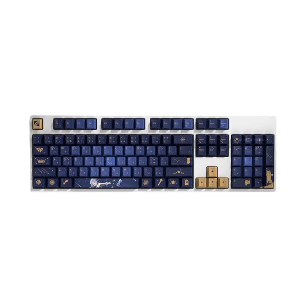Bundle - HYTE - Stargazers - Keycaps - y - Desk - Pad - Cherry - Profile - MX - Compatible - PBT - Dye - Sublimated - 153 - Piezas - ANSI - UK/ISO - JIS - Deskpad - 90x40cm - Rosuuri
