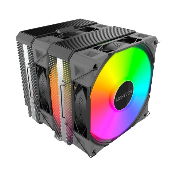 CPU-Cooler-Montech-NX600-ARGB-Tower-ARGB-85,09-CFM-34,17-dBA-Negro