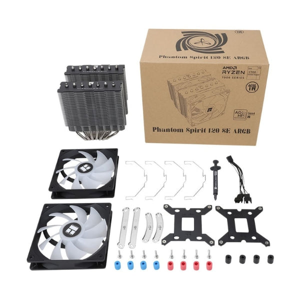 CPU-Cooler-Thermalright-Phantom-Spirit-120-SE-ARGB-265-W-66,17-CFM-25,6-dBA-Negro
