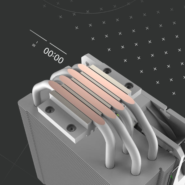 CPU Cooler - MSI - MAG - COREFROZR - AA13 - Torre - 4 - Heatpipes - TDP - 240W - ARGB - Intel - LGA1700 - LGA1851 - AMD - AM4 - AM5 - Blanco
