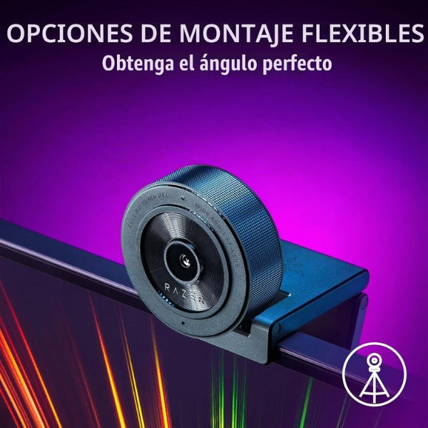 Cámara - Web - Gaming - Razer - Kiyo - X - Full - HD - 1080p - 30FPS - 720p - 60FPS - Enfoque - Automático - USB - Negro-angulos