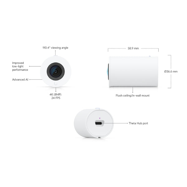 Cámara-de-Seguridad-Ubiquiti-AI-Theta-Pro-Wide-Angle-Lens