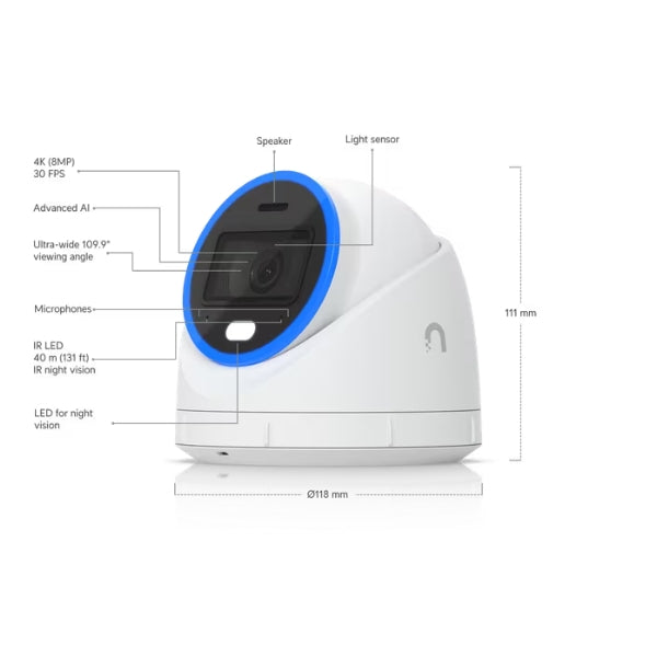 Cámara-de-Seguridad-Ubiquiti-AI-Turret-Cámara-Domo-IP