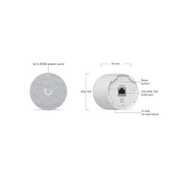 Cámara-de-Seguridad-Ubiquiti-Kit-Timbre-G4-con-Chime-PoE