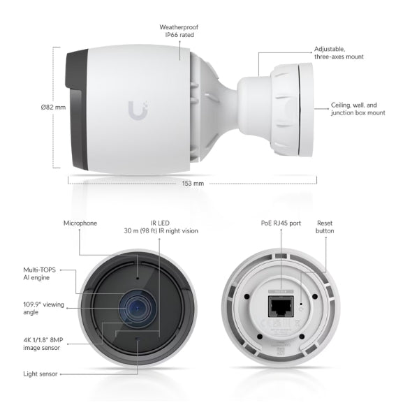 Cámara-de-Seguridad-Ubiquiti-UniFi-G6-Bullet-con-visión-nocturna