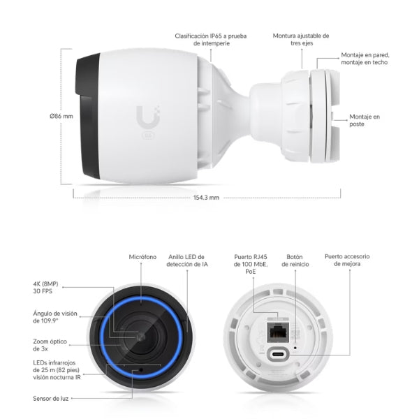 Cámara-de-Seguridad-Ubiquiti-UniFi-Protect-G5-PRO-4K-resolución