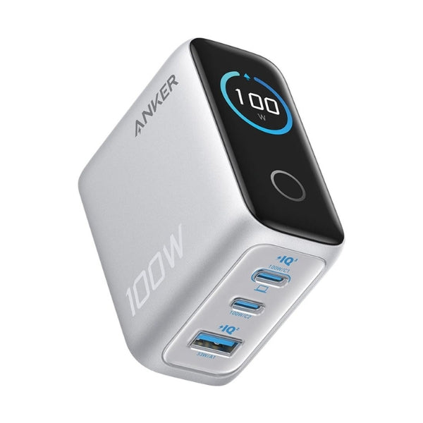 Cargador-Anker-100W-2-USB-C-1-USB-A-con-Pantalla-y-Cable