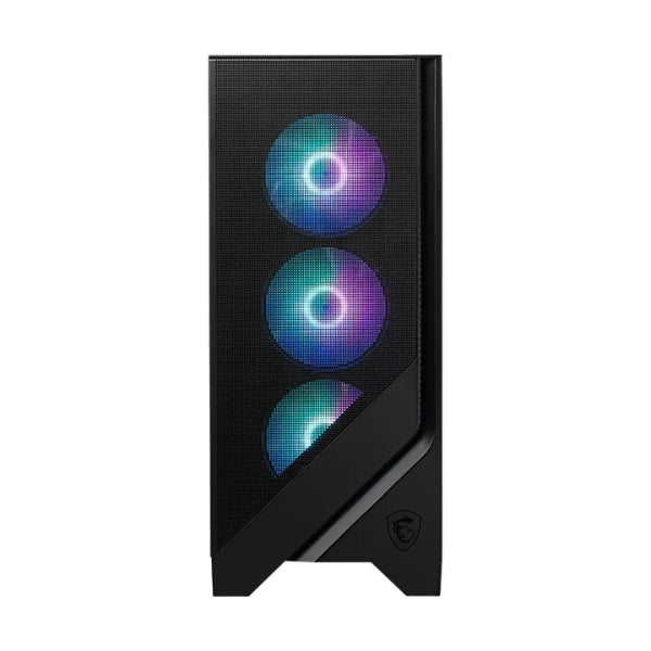 Case - MSI - Gaming - MAG - Forge - 120A - Airflow - Mid - Tower - ATX - Vidrio - Templado - RGB - 6x - Fan - 120mm - USB - 3.2 - Negro-front