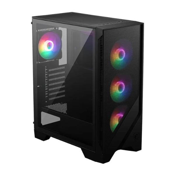 Case - MSI - Gaming - MAG - Forge - 120A - Airflow - Mid - Tower - ATX - Vidrio - Templado - RGB - 6x - Fan - 120mm - USB - 3.2 - Negro