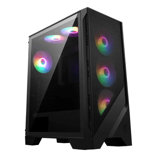 Case - MSI - Gaming - MAG - Forge - 120A - Airflow - Mid - Tower - ATX - Vidrio - Templado - RGB - 6x - Fan - 120mm - USB - 3.2 - Negroside