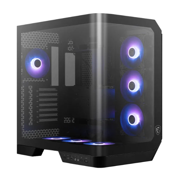 Case - MSI - MAG - PANO - 120R - PZ - Mid - Tower - ATX - Vidrio - Templado - ARGB - USB - Type-C - Negro-portada