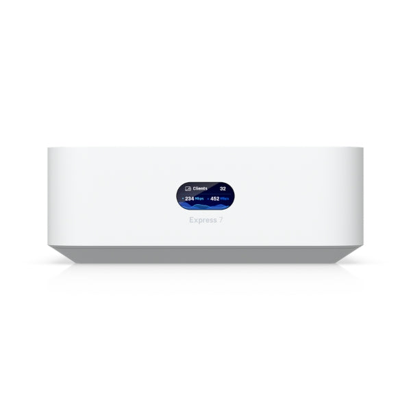 Cloud-Gateway-Ubiquiti-UniFi-Express-7-Mesh-escalable,-ultra-compacto,-10G-con-WiFi-7-integrado