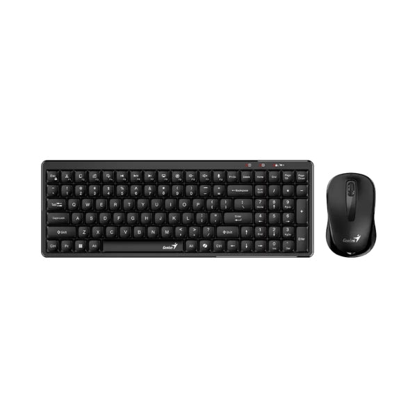 Combo - Teclado - Mouse - Genius - Luxemate Q8100 - Inalámbrico - USB - Español - 1200DPI - 3 Botones Multimedia - Negro - 31340019401
