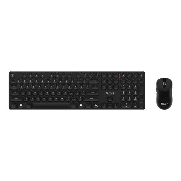 Combo - Teclado - Mouse - MSI - Forge - K210 - Wireless - Teclado - Español - Interruptores - Tijera - Mouse - 1600 - DPI - USB - Negro