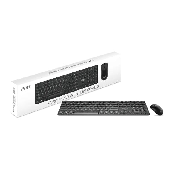 Combo - Teclado - Ratón - FORGE - K210 - Wireless - USB - Scissor Switch - 108 Teclas - 6 Botones - Optical - 100012001600 DPI - Negro - Compacto - 630g