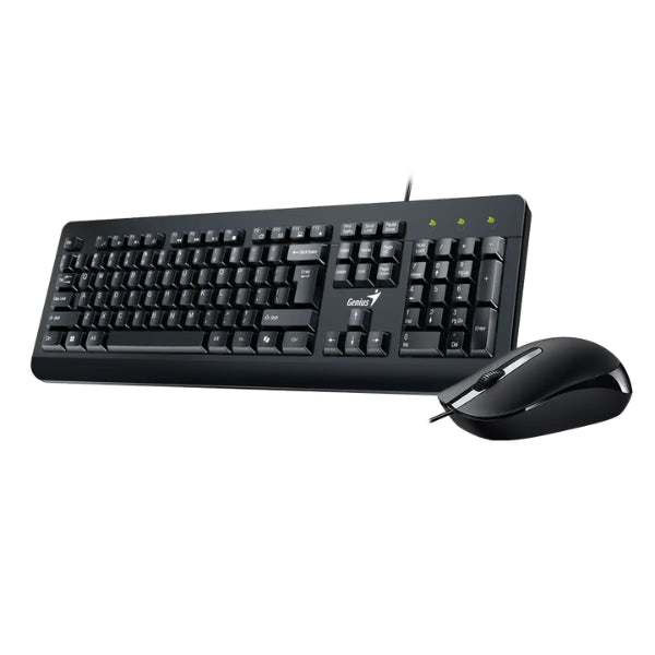 Combo Teclado y Mouse Genius KM-160 USB Español - 1200DPI - 3 Botones - Negro - 31330001414