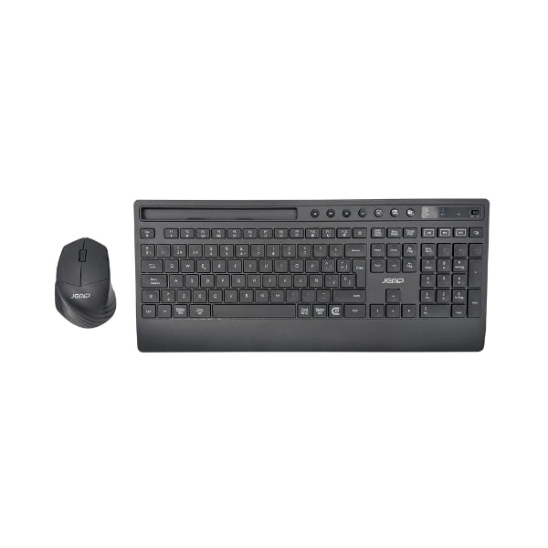 Combo Teclado y Mouse - Jemip Magnum - Inalámbrico 2.4GHzBluetooth - 1600 DPI - Español - Negro - JP-058T287K-T307EB-front
