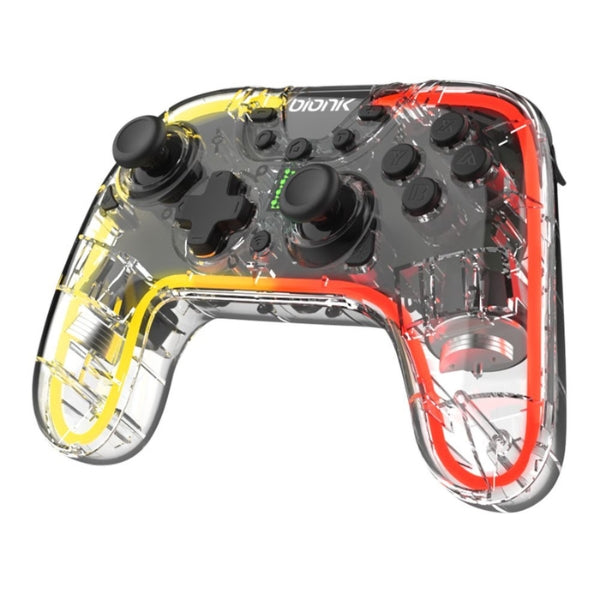 Control - Gaming - Bionik - NeoGlow - Inalámbrico - Cableado - RGB - Switch - Switch - Lite - Switch - OLED - Android - PC - Gyro - Sensor - BNK-9099 - Transparente