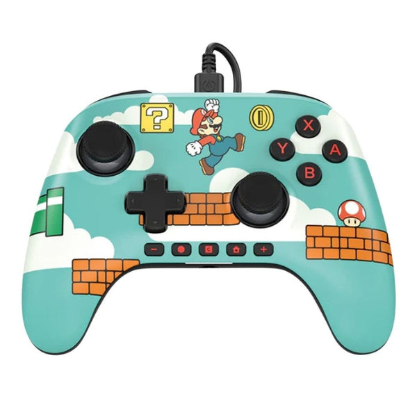 Control - Gaming - PowerA - Advantage - Wired - Controller - Mario - Time - Cableado - Switch - 2 - Hall - Effect - C - Button - Botones - Programables - NSGP0527-01 - Azul