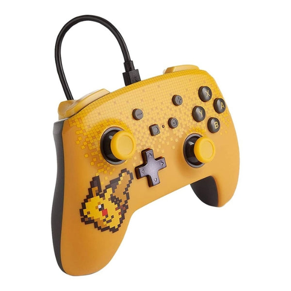 Control - Gaming - PowerA - Pokemon - Enhanced - Wired - Controller - Pixel - Pikachu - Cableado - Switch - 3.5mm - Botones - Programables - 1518383-02 - Amarillo