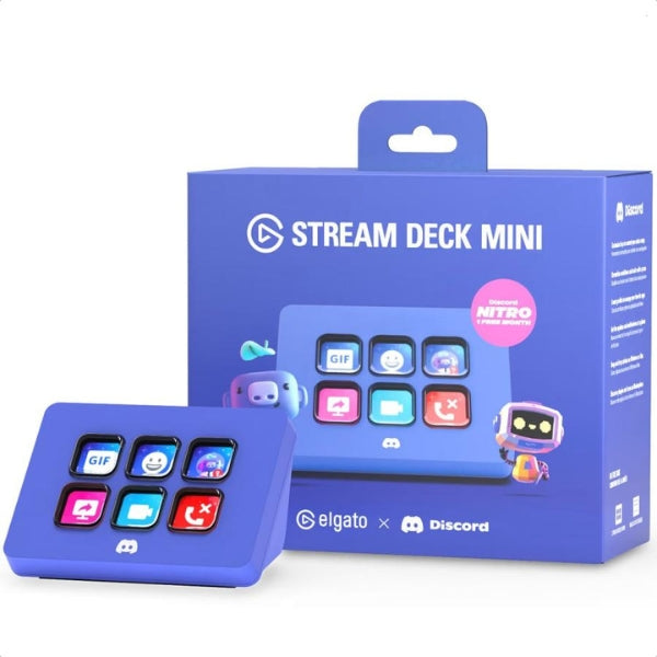 Controlador - Elgato - Stream Deck Mini - Discord Edition - 6 Keys - Customizable - USB-A - Mac & PC Compatible - 10GAI9931 - Blurple
