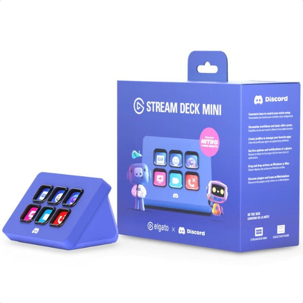 Controlador - Elgato - Stream Deck Mini - Discord Edition - 6 Keys - Customizable - USB-A - Mac & PC Compatible - 10GAI9931 - Blurple