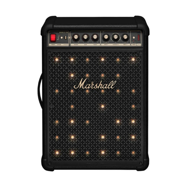Corneta-portátil-Marshall-Bromley-450-Bluetooth-con-luces-LED-y-batería-de-40-horas-Negro-y-Latón