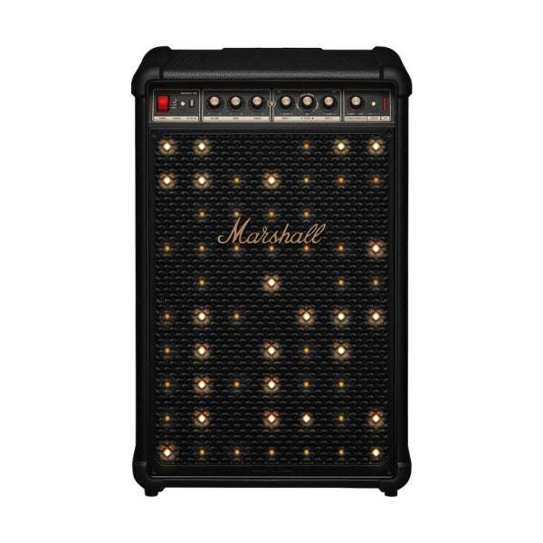 Corneta-portátil-Marshall-Bromley-750-Bluetooth-con-luces-LED-y-batería-de-40-horas-Negro-y-Latón