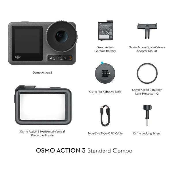 DJI-Osmo-Action-3-Combo-estandar-accesorios